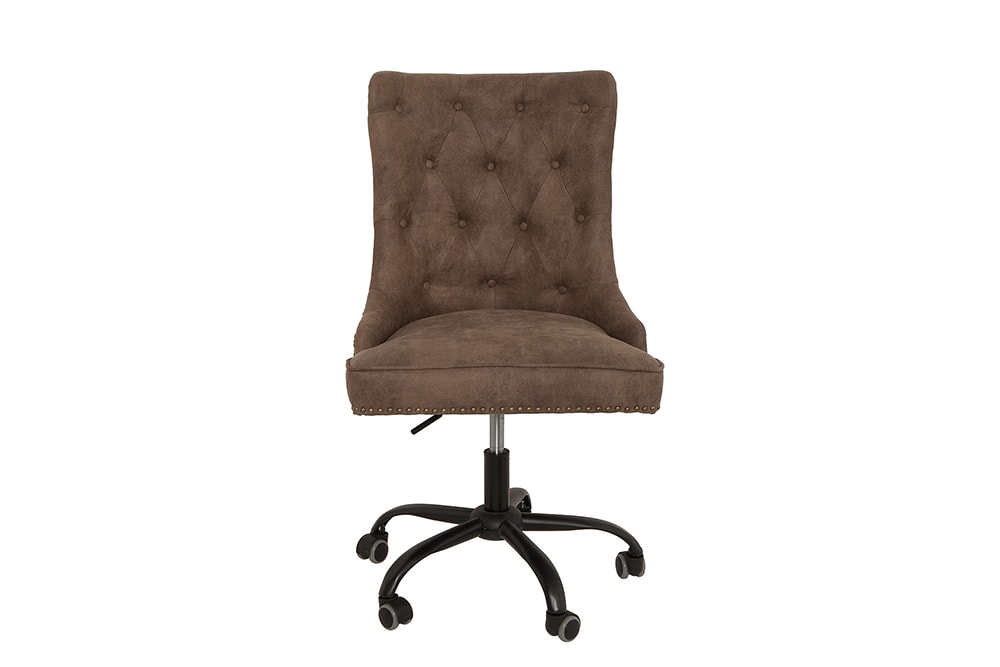 Höhenverstellbarer Bürostuhl VICTORIAN vintage taupe mit Armlehne