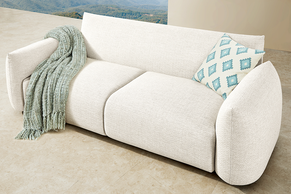 In- und Outdoor Sofa SEAHAWK 205cm creme Aluminium Olefin wetterfest 2-Sitzer Couch
