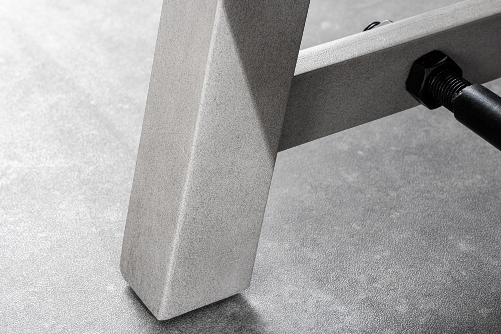 Industrial Sitzbank FINCA 200cm grau Pinie recyceltes Massivholz Eisen