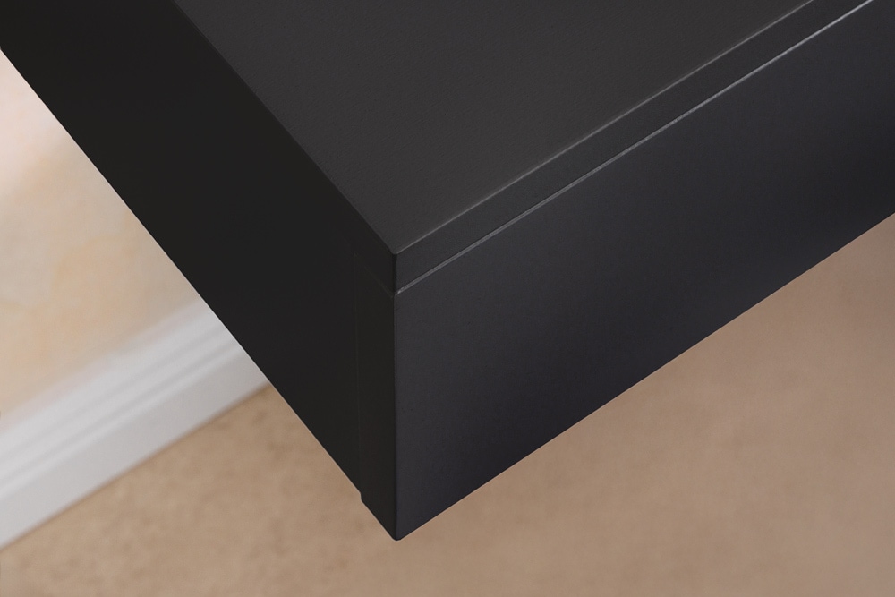 Hängender Nachttisch FLOATING 35cm schwarz Regal mit Schublade
