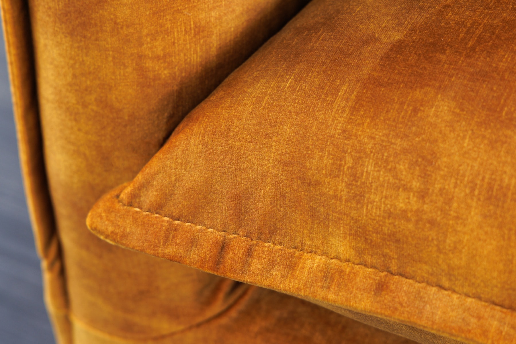 Großes 3-Sitzer Sofa HEAVEN 200cm senfgelb Samt Federkern waschbarer Bezug Hussensofa Couch