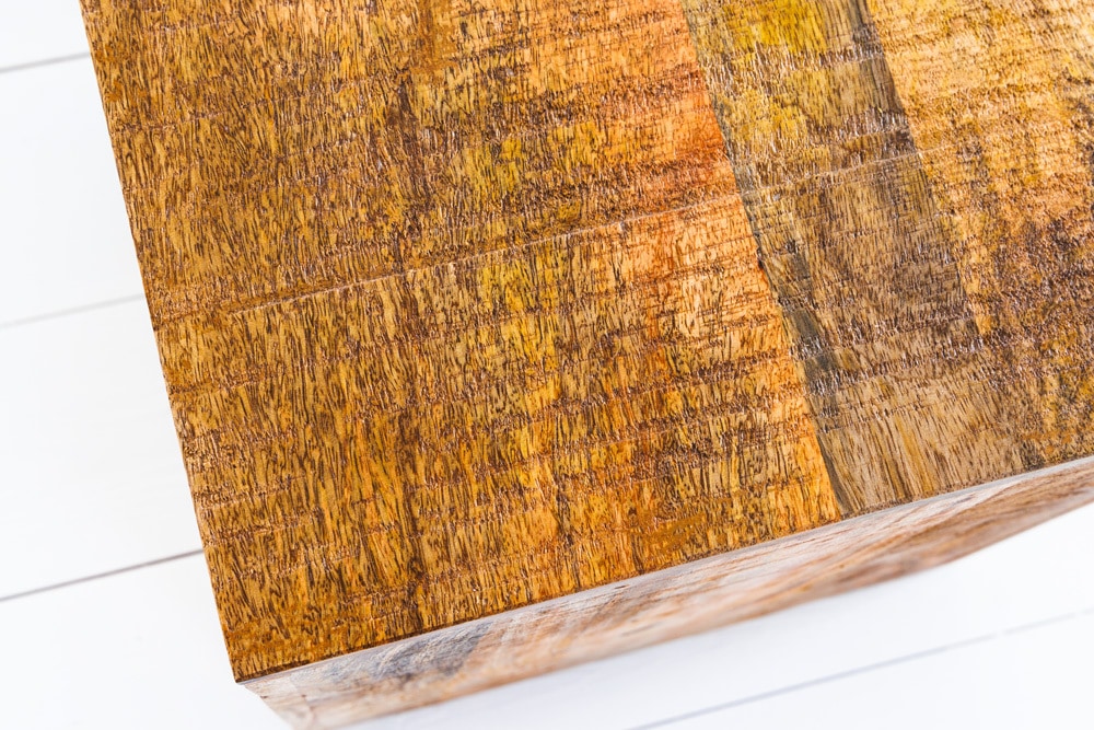 Massives 2er Set Beistelltisch CURACAO 45cm natur Mangoholz Würfel handmade Couchtisch