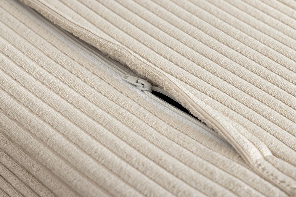 Retro Schlafsessel SMART MULTIFUNCTION 100cm beige Cord Bettfunktion inkl. Kissen