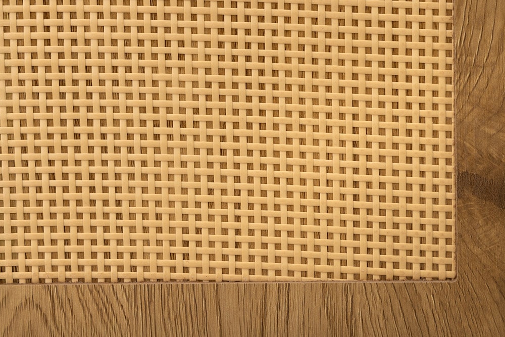 Design Nachttisch VIENNA 60cm natur Rattan Geflecht Beistelltisch mit Stauraum