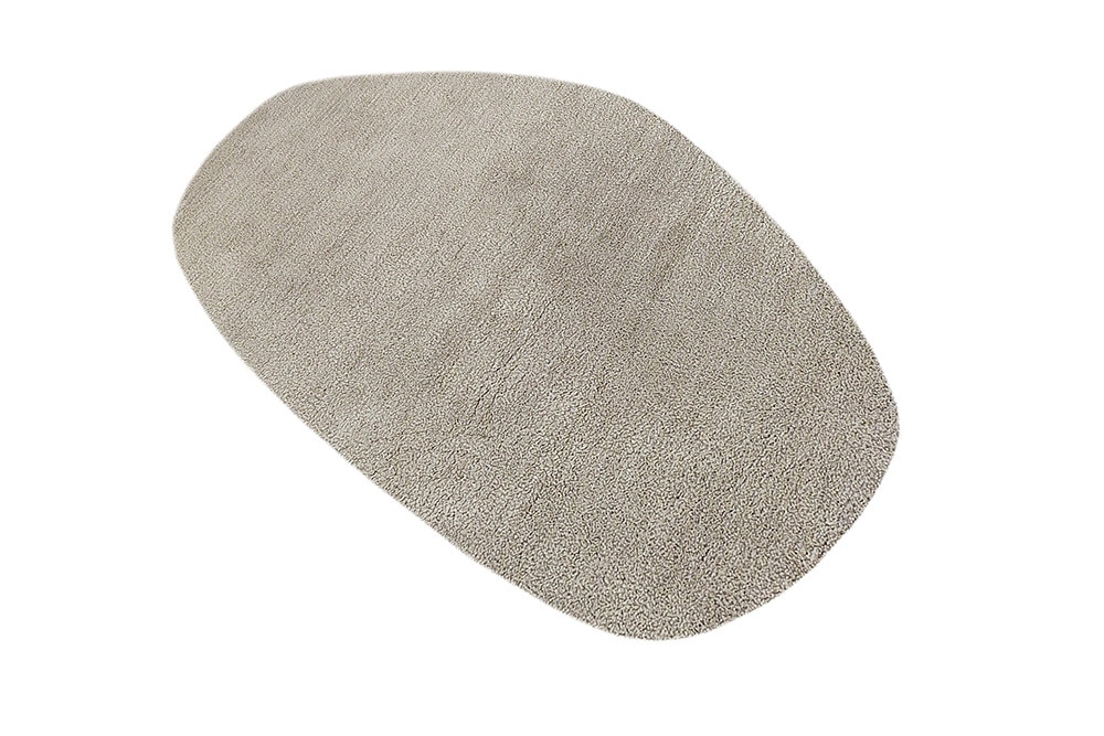 Design Teppich ORGANIC 180x120cm taupe Hochflor Indoor-Teppich organische Form