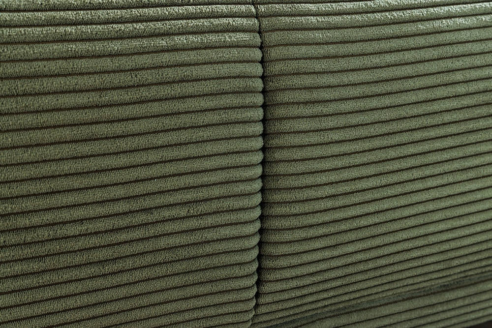 Moderner Hocker ELEGANCIA 110cm grün Cord mit Ziersteppung