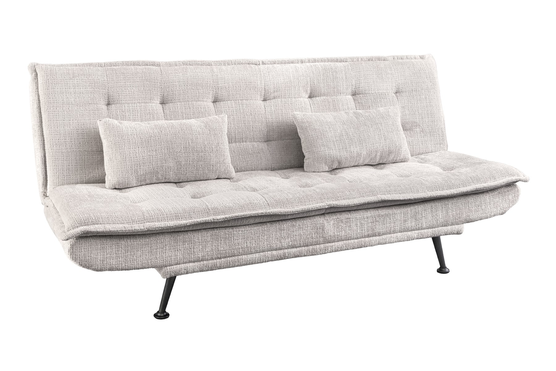 Modernes Schlafsofa JAZZ 190cm champagner beige Chenille 3-Sitzer Couch