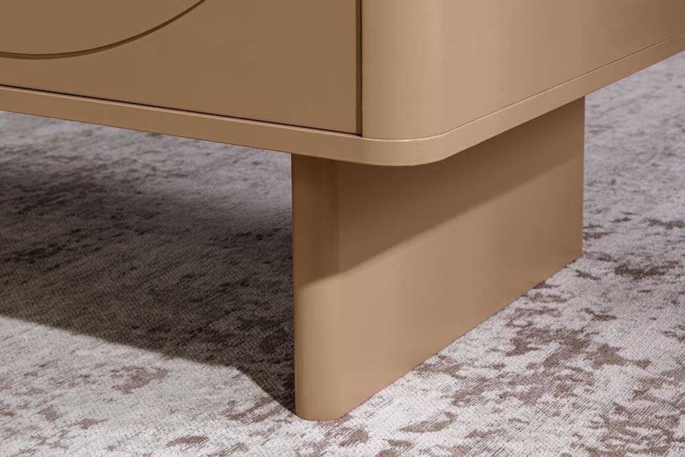 Design Couchtisch SAVOY 120cm grau beige greige Keramik Travertin mit Schublade