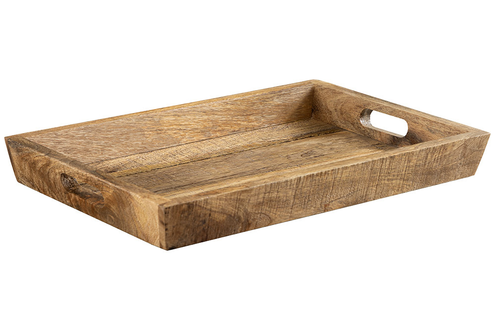 Massives Tablett MAKASSAR 45cm natur Mangoholz