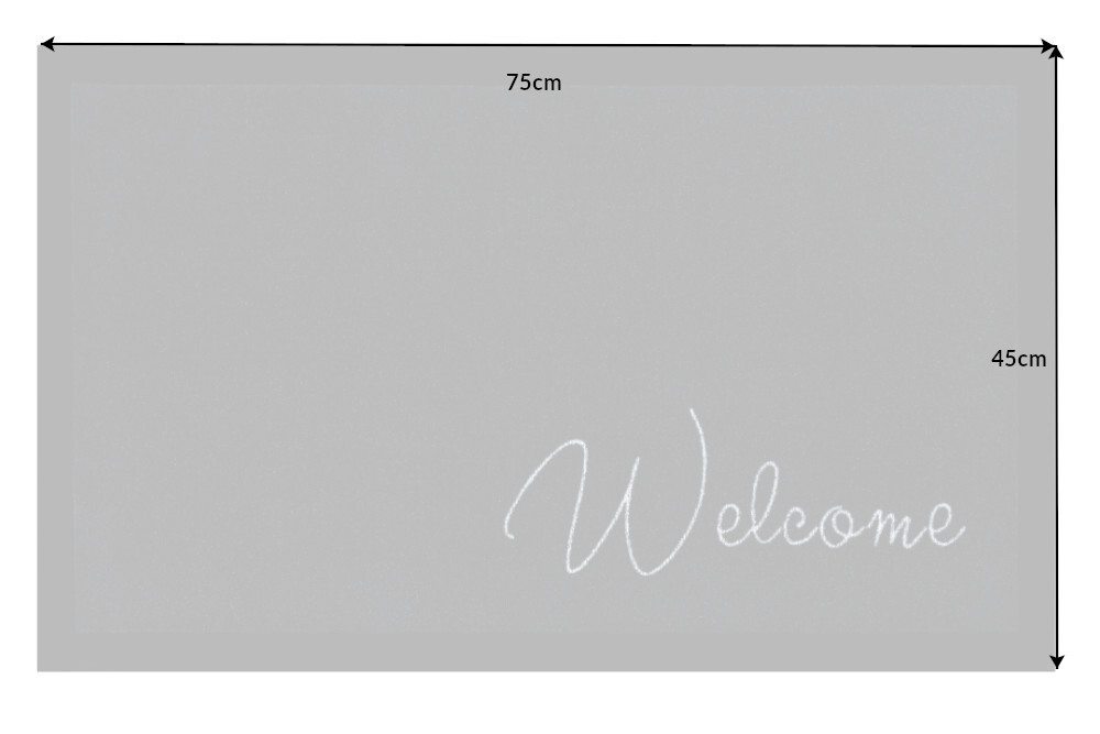 Strapazierfähige Fußmatte CLEAN WELCOME 75x45cm anthrazit Fußabtreter