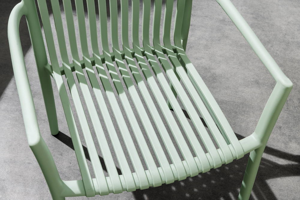 In- und Outdoor Stuhl STUDIO ITALIA salbei stapelbar wetterfest Gartenstuhl