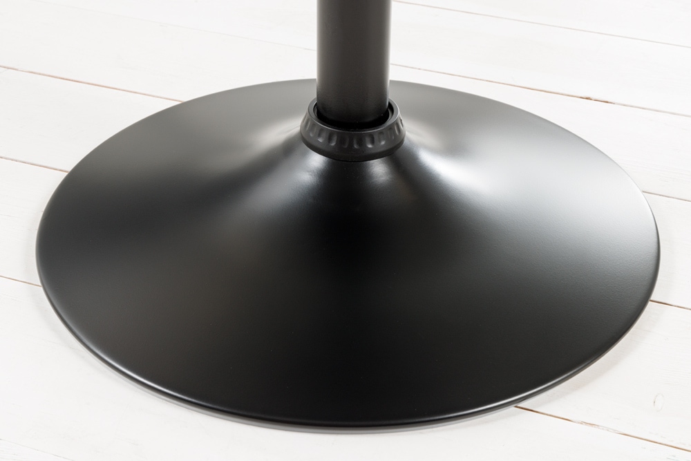 Höhenverstellbarer Barhocker COMFORT grau Cord drehbar mit Lehne Metall schwarz
