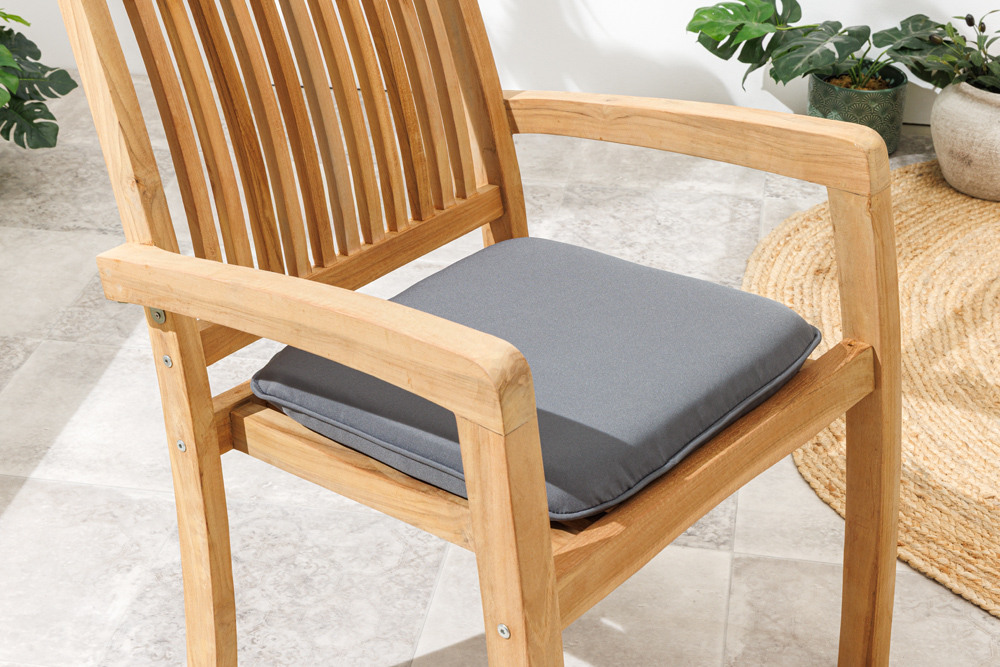 Massiver Gartenstuhl EMPIRE TEAK natur Teakholz stapelbar