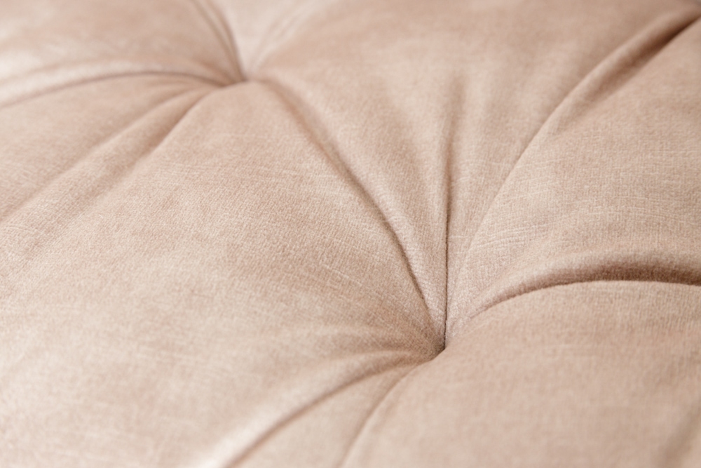 Design Barhocker MILANO champagner beige Samt Barstuhl mit Lehne Metall schwarz