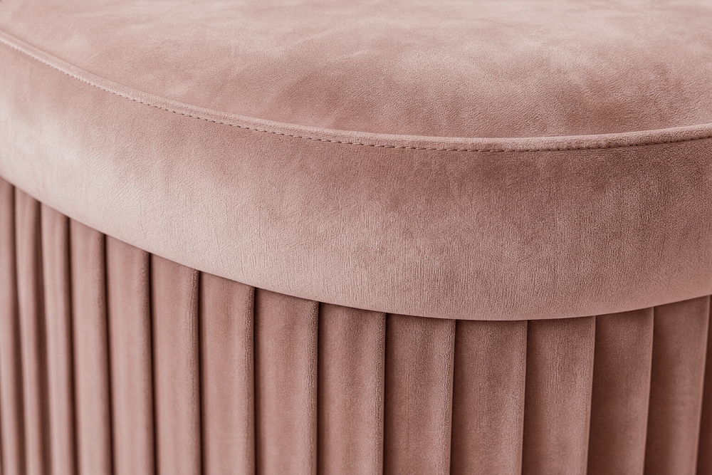 Faltbare Polsterbank ÉLAN 80cm rosa Samt Sitzbank mit Stauraum