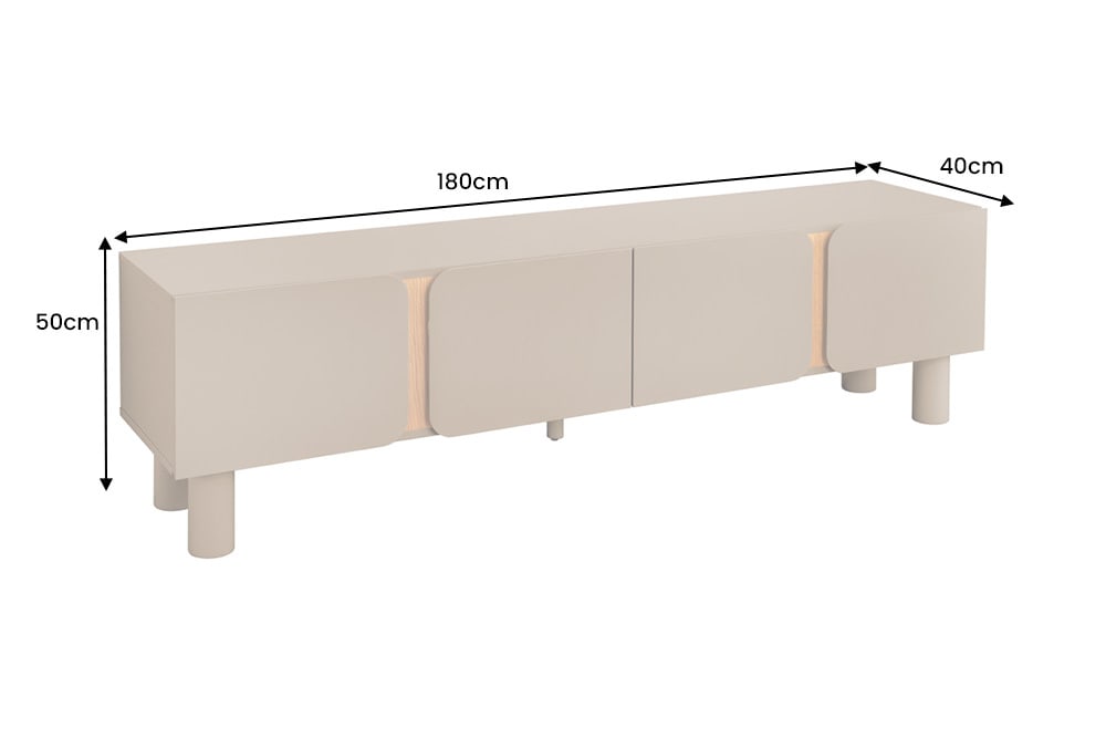 TV-Lowboard COSMO 180cm greige Eiche Soft Close Stauraum