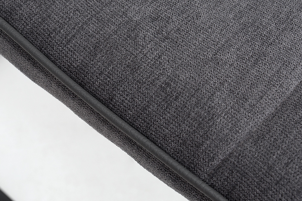 Design Freischwinger Stuhl MIAMI dunkelgrau Metallgestell matt schwarz