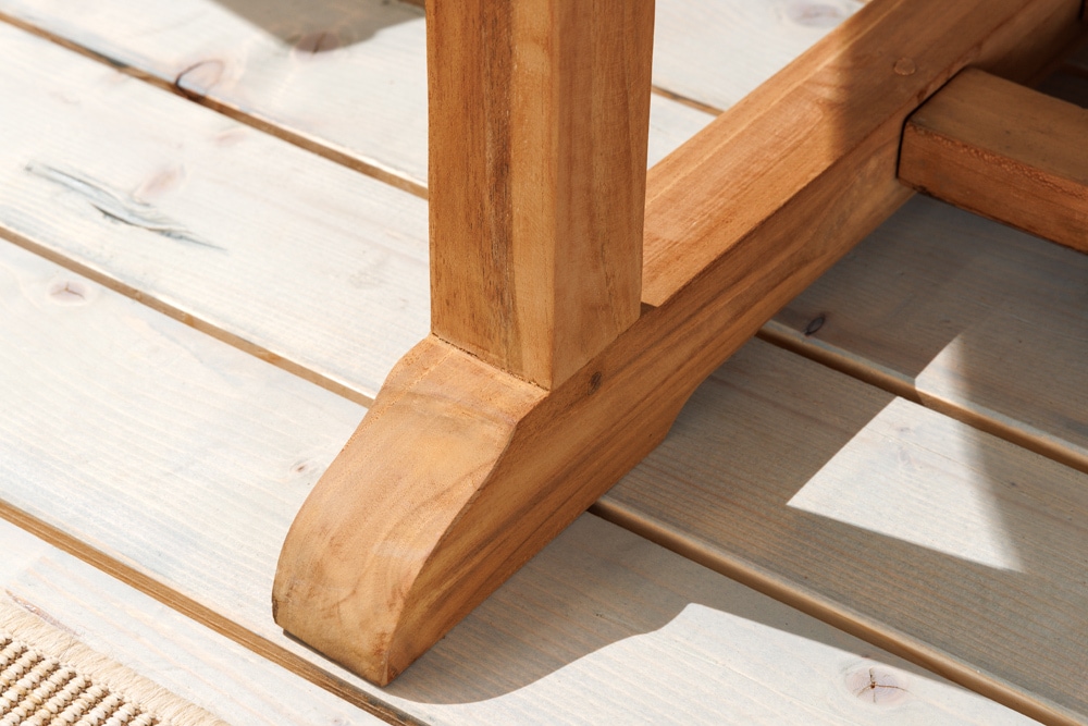 Ausziehbarer Gartentisch EMPIRE TEAK 120-180cm natur Massivholz oval