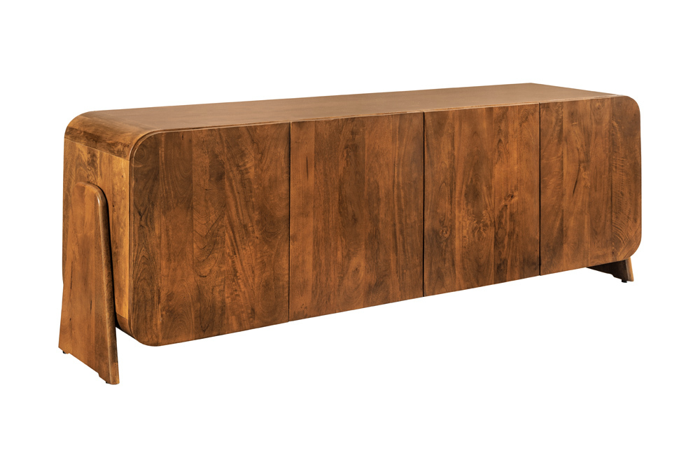 Massives Sideboard BRASIL 175cm braun Mangoholz sechs Fächer
