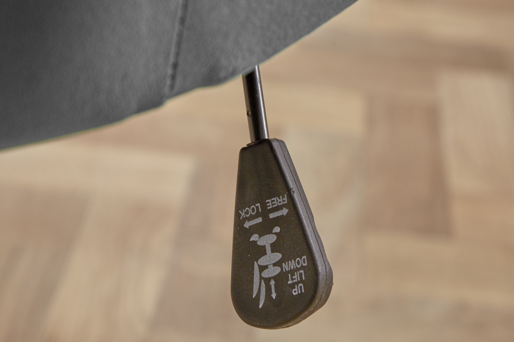 Design Sessel MR. LOUNGER grau chrom Samt höhenverstellbar drehbar Retro
