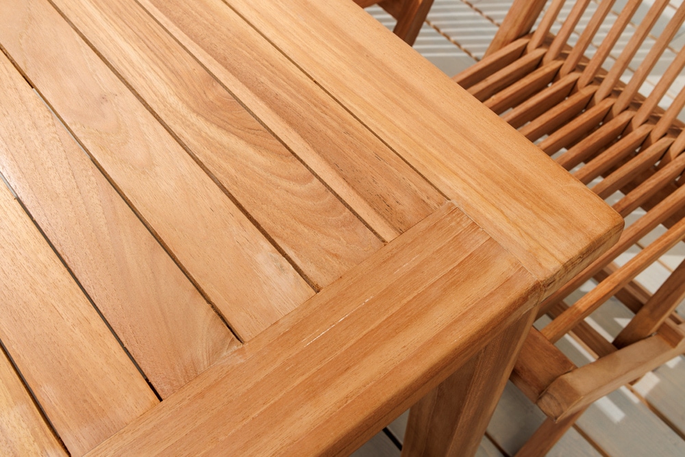 Massiver Gartentisch EMPIRE TEAK 150cm natur Teakholz