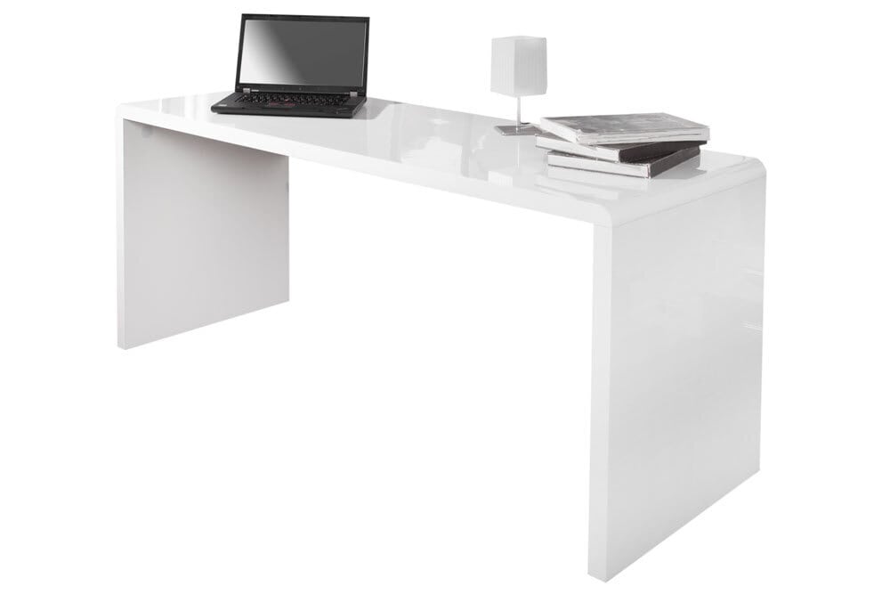 Design Schreibtisch FAST TRADE 160cm weiß Hochglanz Computertisch