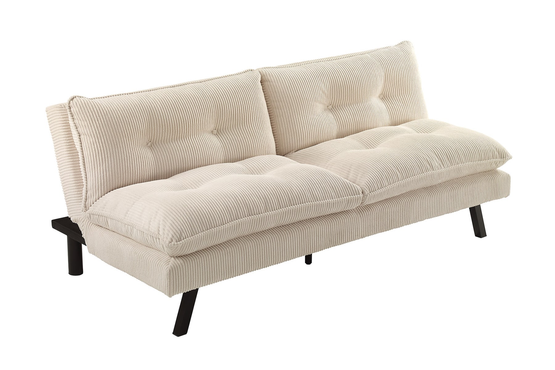 Modernes Schlafsofa COCOONING 190cm beige Cord 3-Sitzer Couch