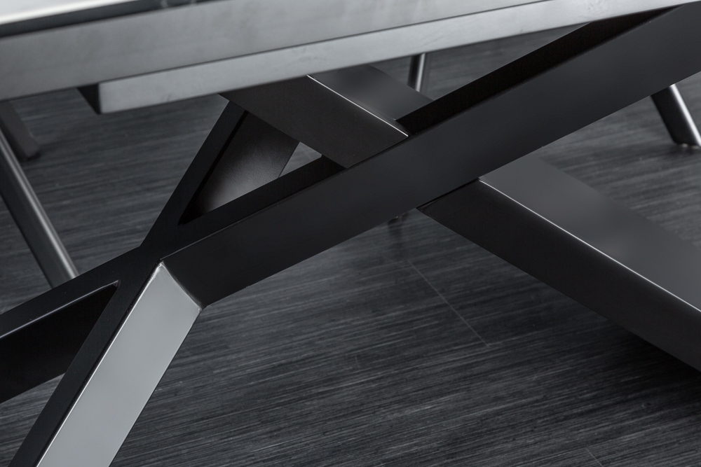 Ausziehbarer Esstisch EUPHORIA 180-220-260cm Marmor weiß Keramik made in Italy