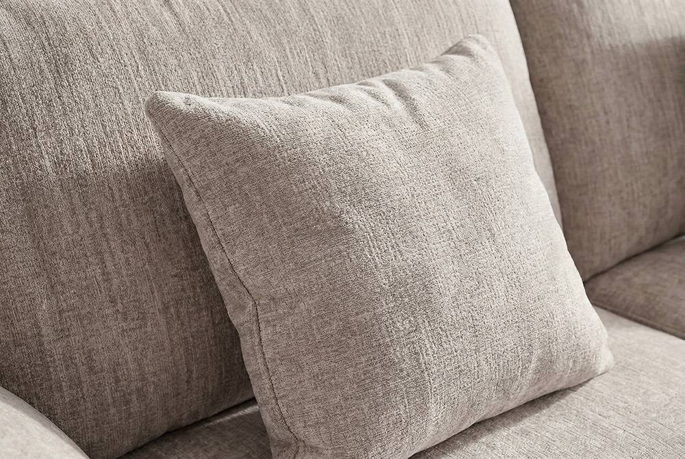 Stilvolles Big Sofa SOHO 260cm beige Chenille 4-Sitzer Couch mit Wellenunterfederung