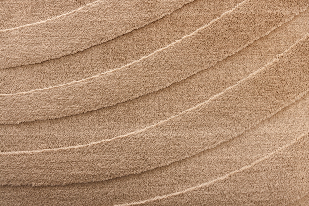 3D strukturierter Kurzflor Teppich WAVE 230x160cm beige Hoch-Tief-Effekt