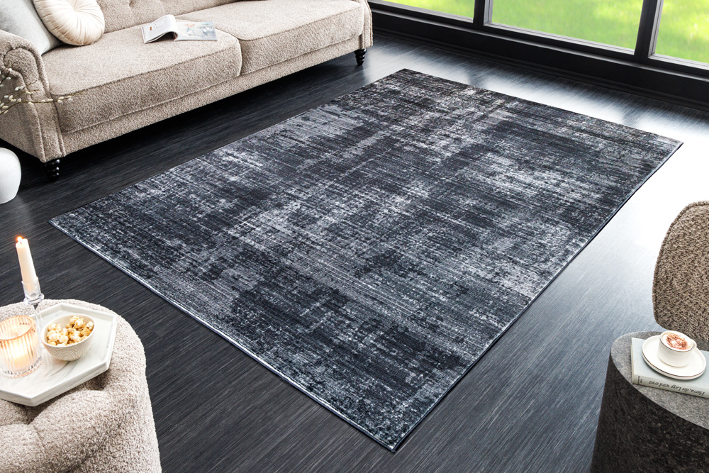 Moderner Teppich SOFT TOUCH 230x160cm grau Kurzflor Indoor-Teppich