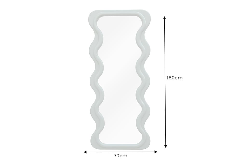 Design Wandspiegel CURVY 160cm salbeigrün