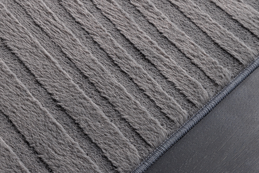 3D strukturierter Teppich WAVE 200x80cm anthrazit Kurzflor Indoor Teppichläufer