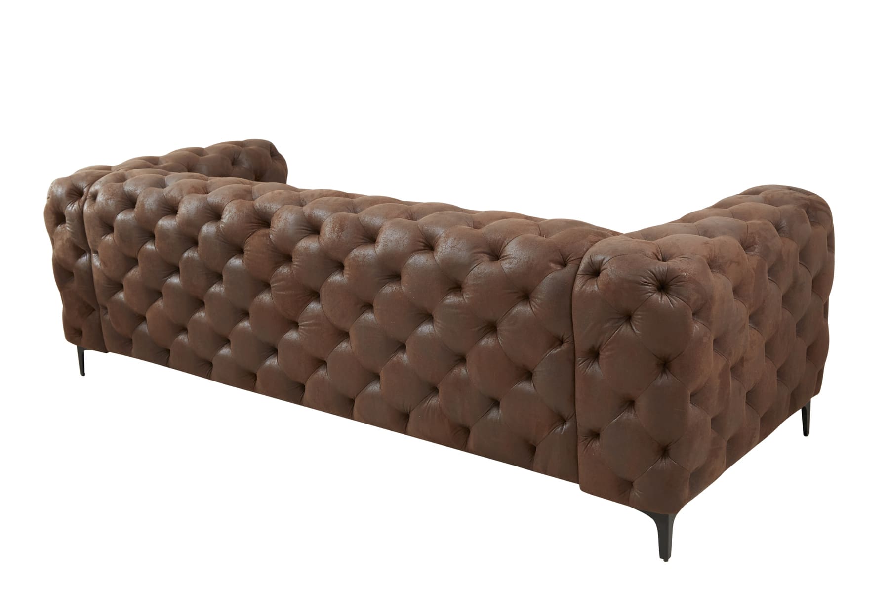 Chesterfield 3-Sitzer Sofa MODERN BAROCK 235cm antik braun Federkern Microfaser