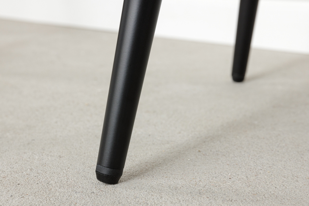 Design Barhocker MILANO rost braun Samt Barstuhl mit Lehne Metall schwarz Chesterfield-Steppung