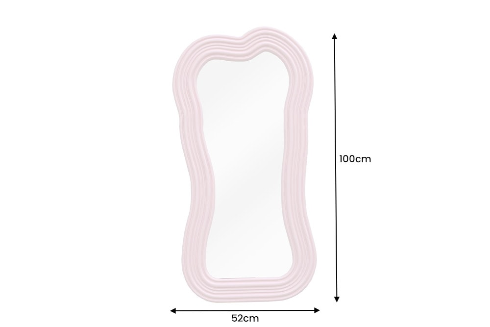Design Wandspiegel ALICE II 100cm pastell rosa
