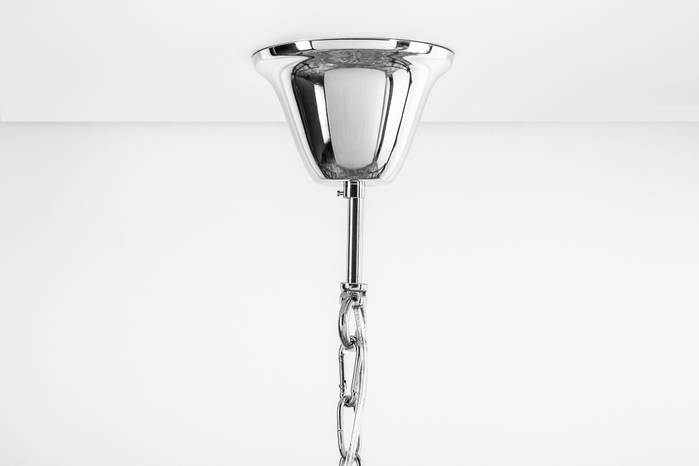 Extravaganter Kronleuchter ROYAL XL 70cm silber Hängeleuchte