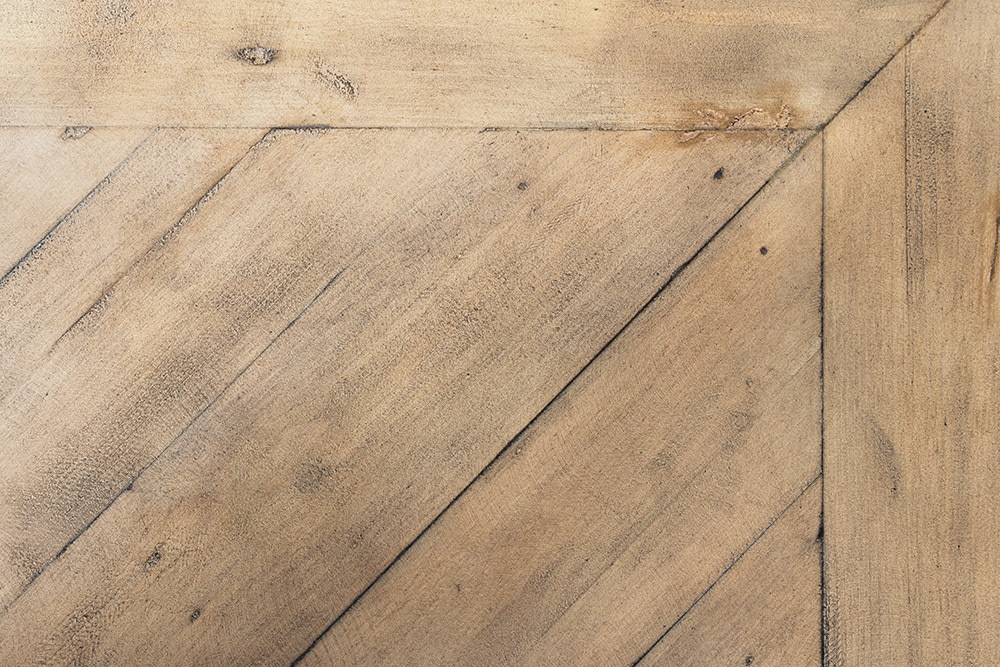 Runder Esstisch HAMPTONS 120cm hellbraun creme recycelte Pinie Massivholz