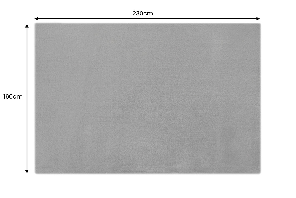 Moderner Teppich COZY CLOUD 230x160cm anthrazit Hochflor Indoor-Teppich Felloptik