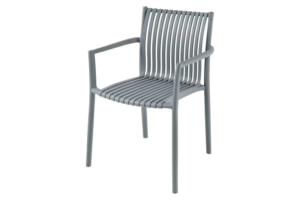 In- und Outdoor Stuhl STUDIO ITALIA anthrazit stapelbar wetterfest Gartenstuhl
