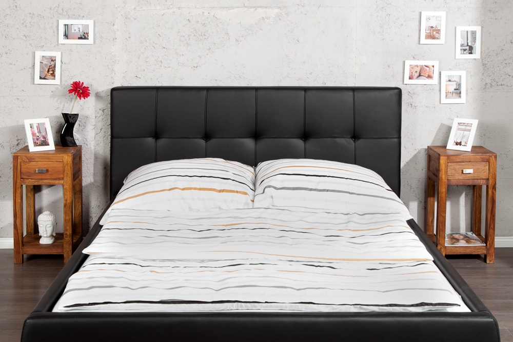 Massivholz Beistelltisch MAKASSAR 70cm braun Sheesham stone finish mit Stauraum