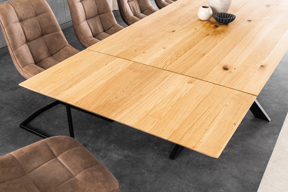 2er Set Ansteckplatten WILD OAK 50cm natur Wildeiche Verlängerung Schweizer Kante