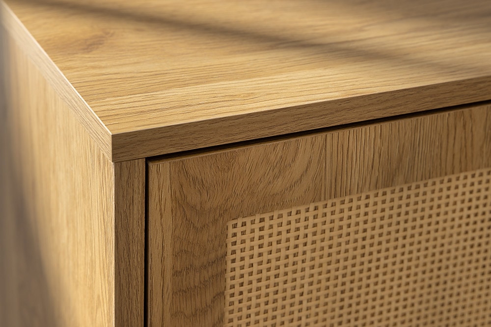 Design Sideboard VIENNA 120cm natur Wiener Geflecht Kommode