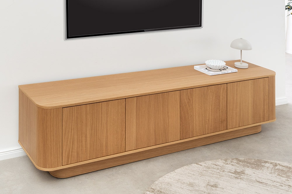 Modernes TV-Board VALHALLA WOOD 180cm natur Eichenholz Lowboard mit Stauraum