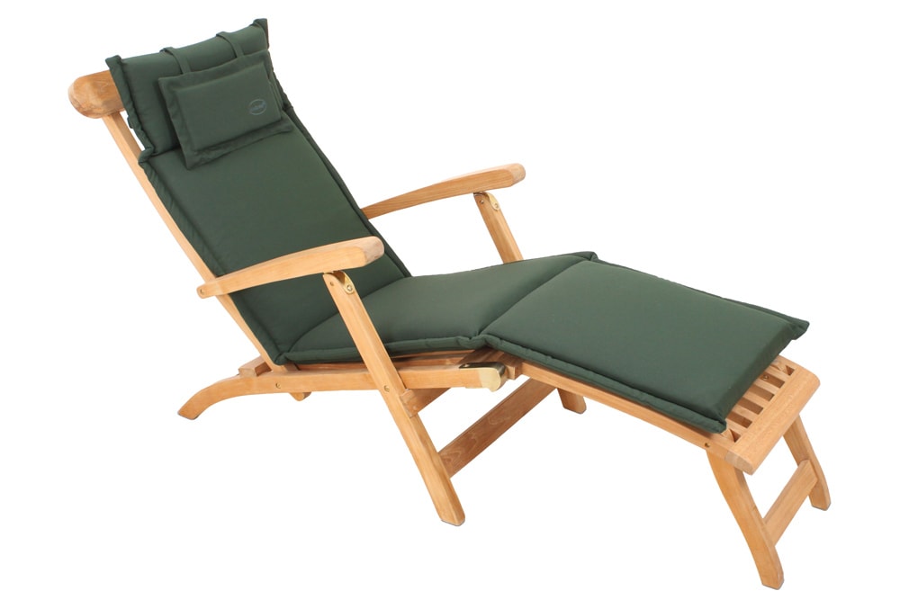 Outdoor Kissen ROG 45x186cm grün Sitzkissen Polster-Auflage für Deckchair