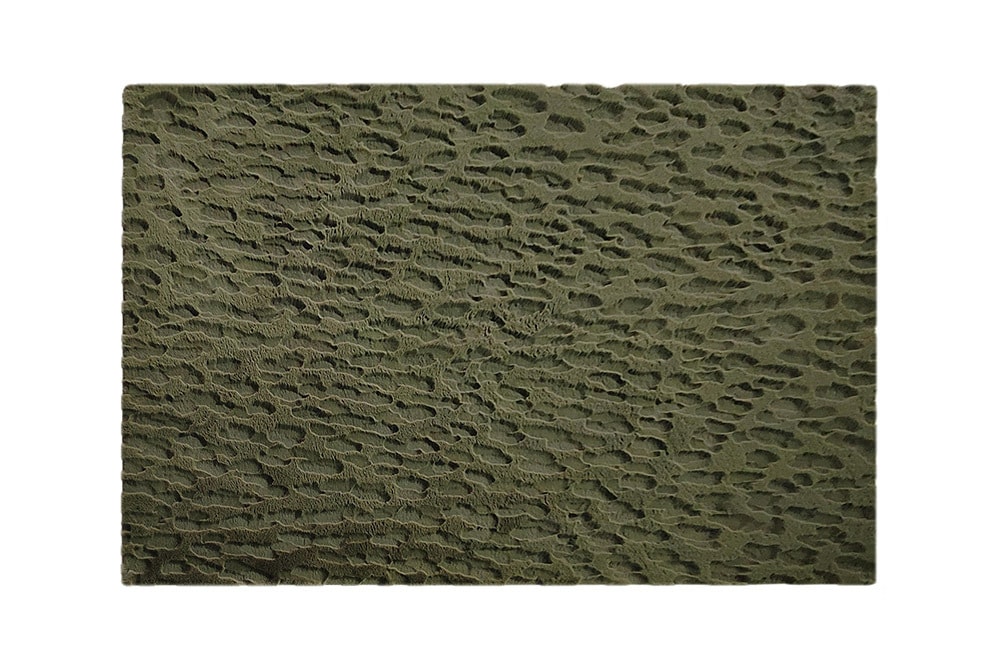 3D Hochflor Teppich DUNE 230x160cm dunkelgrün Hoch-Tief-Effekt