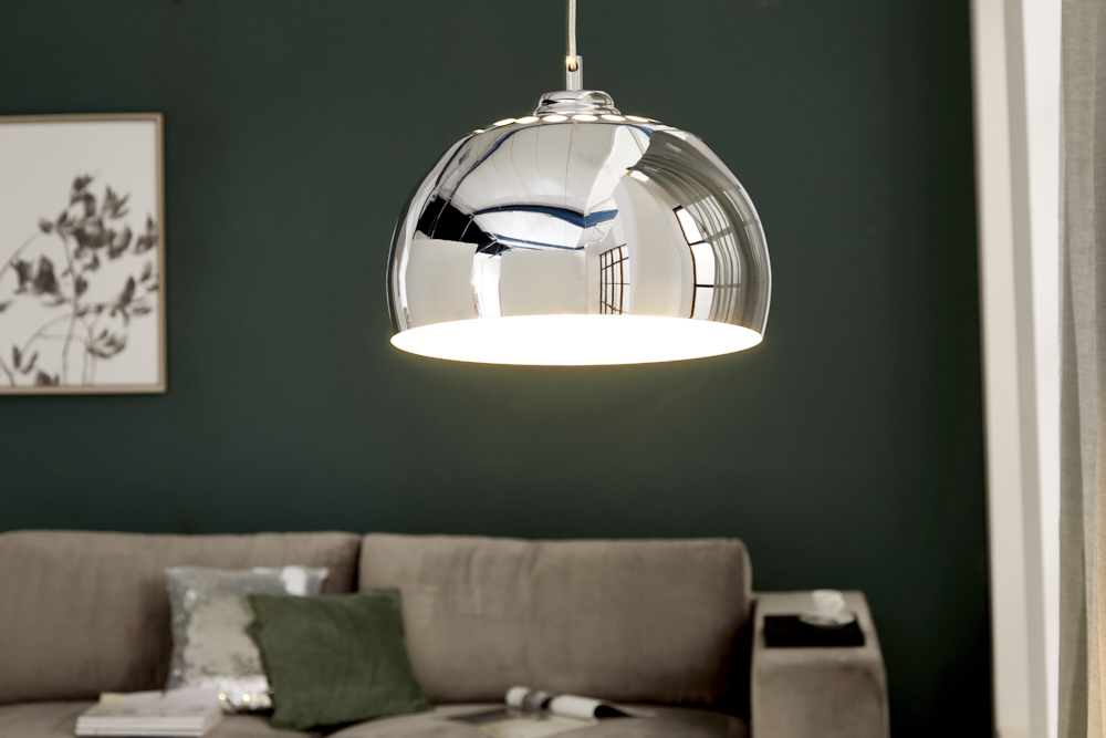 Designer Hängelampe CHROME BALL 32cm chrom Pendelleuchte Modern Design