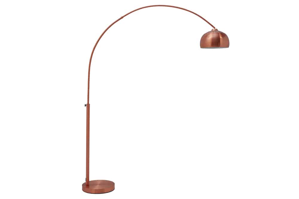 Ausziehbare Bogenlampe LOUNGE DEAL 170-210cm kupfer Stehlampe