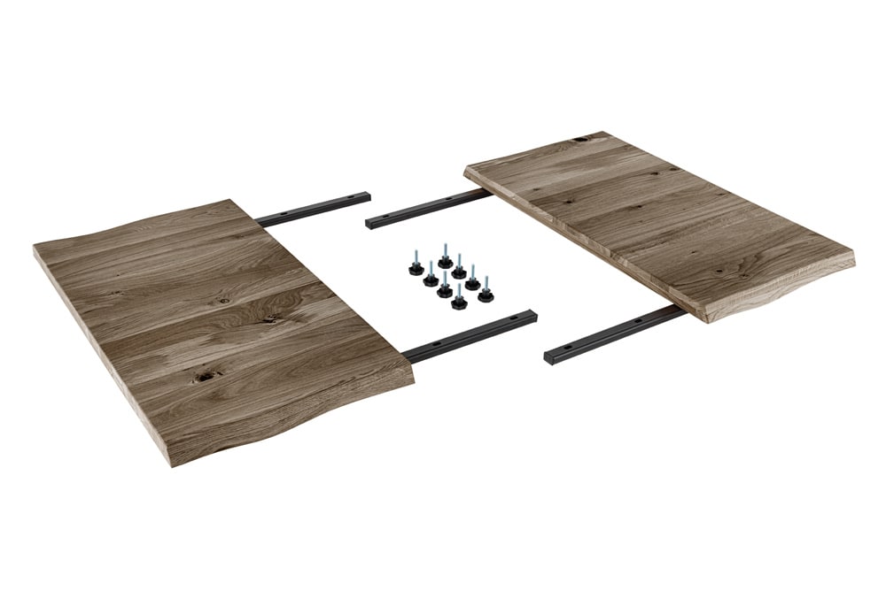 2er Set Ansteckplatten WILD OAK 50cm smoke finish Wildeiche Verlängerung Baumkante