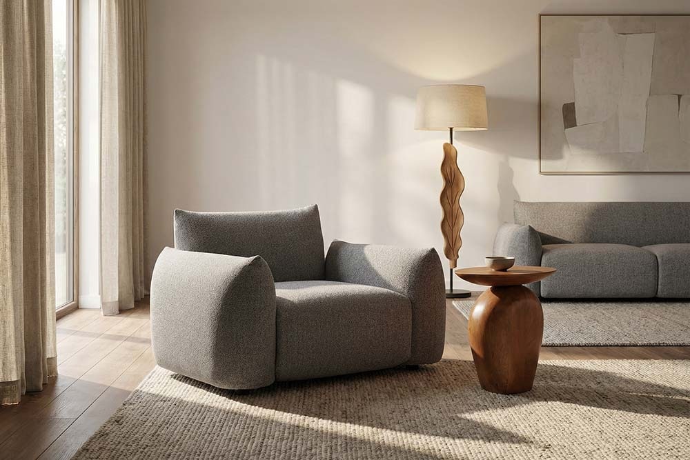 In- und Outdoor Gartensessel SEAHAWK anthrazit Aluminium Olefin 1-Sitzer Sofa wetterfest